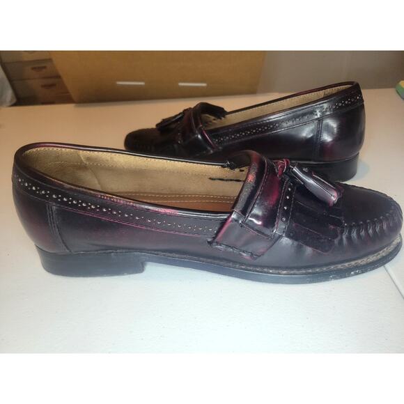 GH Bass Weejuns Oxblood Leather Tassel Loafers Shoes Men Size 10.5D Jeremy 1820 main image 10